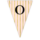 Trendy Goud Faux en bloost Roze Gelukwensen Vlaggetjes (Tweede vlag)