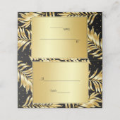 Trendy goud folie, op maat plaatskaartje (Buitenkant ongevouwen)