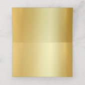 Trendy goud folie, op maat plaatskaartje (Binnenkant ongevouwen)