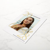 Trendy Goud Folie Witte Afstudeer Uitnodiging (Gedraaid)