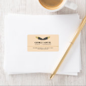 Trendy Goud Gedompelde Boho Veer Ontwerper Roze Etiket (Insitu)