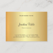 Trendy Goud Handgeschreven Monogram Moderne Sjablo Visitekaartje (Achterkant)