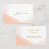 Trendy Goud Handgeschreven Naam Professioneel Eleg Visitekaartje (Voorkant / Achterkant)