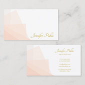Trendy Goud Handgeschreven Script Naam Modern Eleg Visitekaartje (Voorkant / Achterkant)