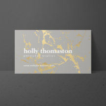 Trendy Goud Marmeren Patroon op Grijs Designer