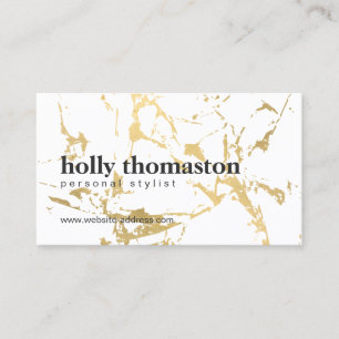 Trendy goud marmeren patroon visitekaartje