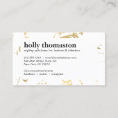 Trendy goud marmeren patroon visitekaartje (Achterkant)