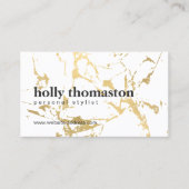 Trendy goud marmeren patroon visitekaartje (Voorkant)