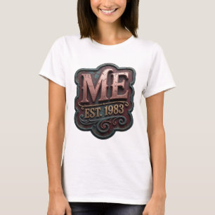 Trendy Goud ME EST 1983 Design T-shirt