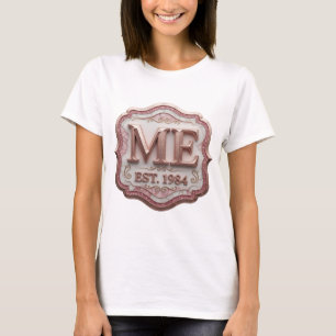 Trendy Goud ME OPGERICHT 1984 Design T-shirt