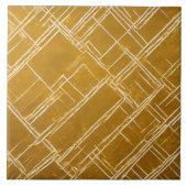 Trendy Goud Wit  Art Deco Collectie Tegeltje (Voorkant)