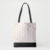 Trendy goud wit chakra's patroon tote bag (Voorkant)
