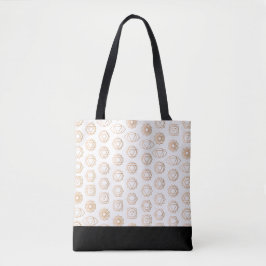 Trendy goud wit chakra's patroon tote bag