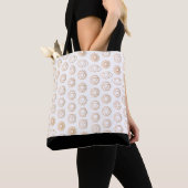 Trendy goud wit chakra's patroon tote bag (Dichtbij)