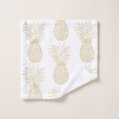 Trendy gouden ananaspatroon bad handdoek (Wasdoekje)