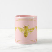 Trendy Gouden Bij Blush Roze Mok (Midden)