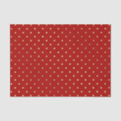 Trendy gouden en rode stippen tissuepapier (Voorkant)