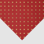 Trendy gouden en rode stippen tissuepapier (Detail)