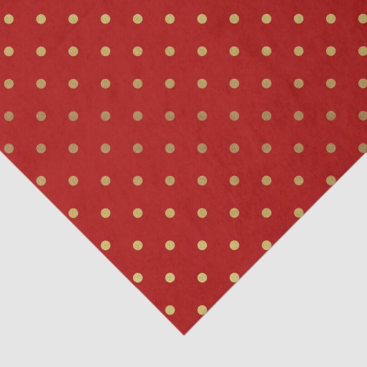 Trendy gouden en rode stippen tissuepapier (Detail)