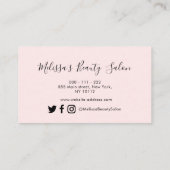 trendy gouden en roze tactiykaart visitekaartje (Achterkant)