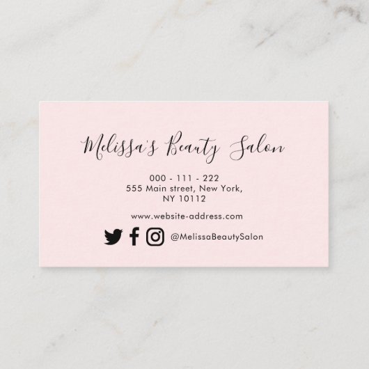 trendy gouden en roze tactiykaart visitekaartje (Achterkant)