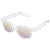 Trendy Gouden Glitter Bruid Retro Zonnebril (Gekanteld)