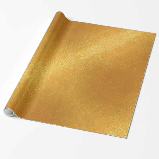 Trendy Gouden Glitter Cadeaupapier (Uitgerold)