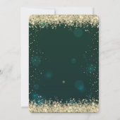 Trendy Gouden Glitter Diamanten Ballonnen Groen Kaart (Achterkant)