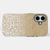 Trendy Gouden Glitter en Leopard Case-Mate iPhone Case (Achterkant (horizontaal))