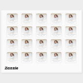 Trendy Gouden Glitter Foto 2024 Afstuderen Square  Vierkante Sticker (Vel)