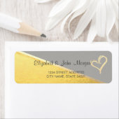 Trendy gouden glitters hart adreslabel etiket (Insitu)