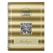 Trendy Gouden Golven QR Code Jouw Logo Hier