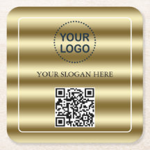 Trendy Gouden Golven QR-code Uw Logo Hier