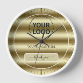 Trendy Gouden Golven Uw Logo Hier Promotie Zakelij (Voorkant)