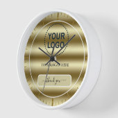 Trendy Gouden Golven Uw Logo Hier Promotie Zakelij (Hoek)