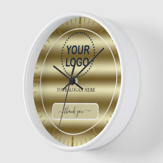 Trendy Gouden Golven Uw Logo Hier Promotie Zakelij (Hoek)