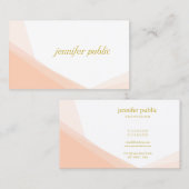 Trendy Gouden Hand Script Naam Modern Professional Visitekaartje (Voorkant / Achterkant)