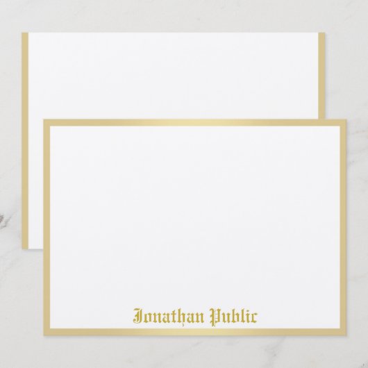 Trendy gouden kalligrafie naam Sjabloon  look (Voorkant / Achterkant)