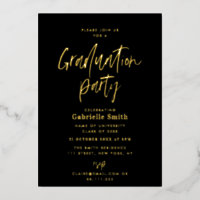 Trendy gouden letters afstudeerfeest