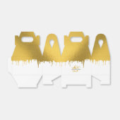 Trendy Gouden Metalen Druppels Script Monogram Bedankdoosjes (Uitgevouwen)