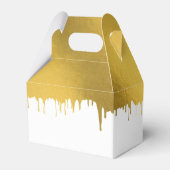 Trendy Gouden Metallic Druppel Schrift Monogram Bedankdoosjes (Achterkant)