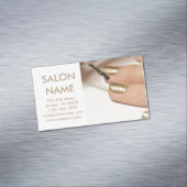trendy gouden nagels mode beauty SPA nagelsalon Visitekaartje Magneet (Voorbeeld)