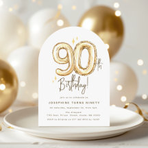 Trendy Gouden Negentig Ballon 90ste Verjaardagsfee