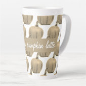 Trendy gouden pompoen Ik hou van mijn Latte Mok (Rechterhoek)