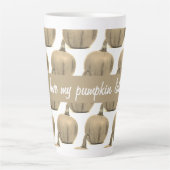 Trendy gouden pompoen Ik hou van mijn Latte Mok (Voorkant)