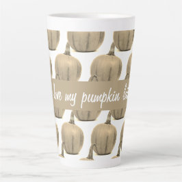 Trendy gouden pompoen Ik hou van mijn Latte Mok