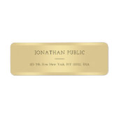 Trendy gouden Sjabloon Elegant Modern Minimalist Etiket (Voorkant)