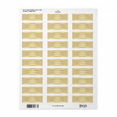 Trendy gouden Sjabloon Elegant Modern Minimalist Etiket (Full Sheet)