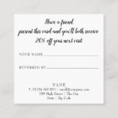 Trendy Gouden Spikkels Hart Aanbevelingskaartje (Achterkant)