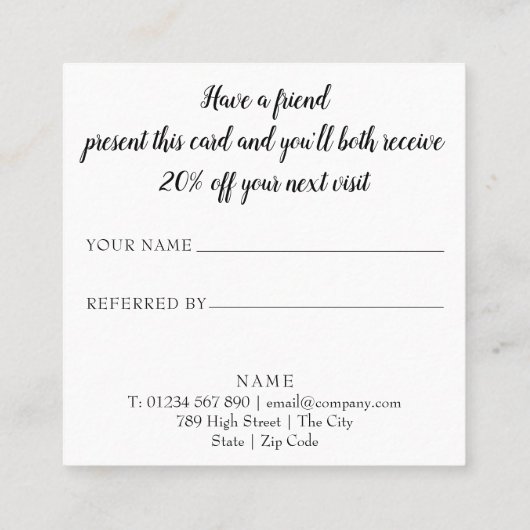 Trendy Gouden Spikkels Hart Aanbevelingskaartje (Achterkant)